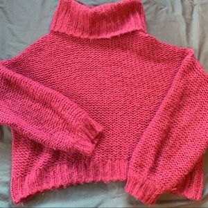Billabong Pink Cropped Turtleneck